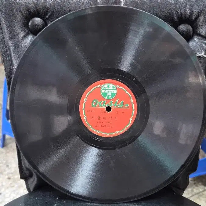 [BUNJANG] Jeon Oh-seung "Seoul Street" "Harbor Unnamed Grass" Phonograph Record / 축음기 돌판 전오승 경음악