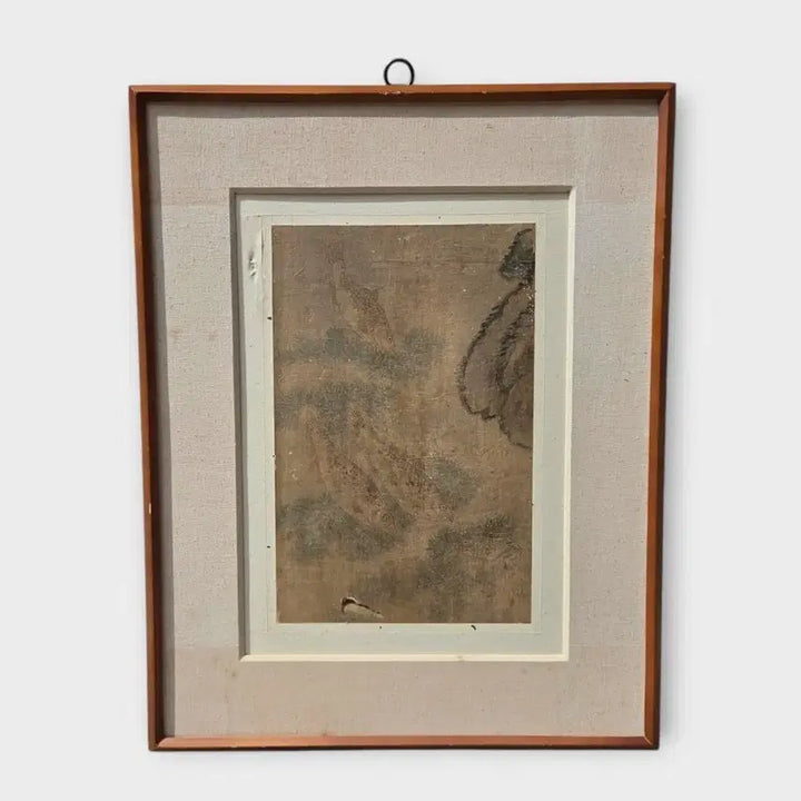 [BUNJANG] Antique Joseon Dynasty Folk Painting "Eohaedo" (Fish and Birds) on Silk / 골동품 진품 조선민화 견바닥 당채 어해도
