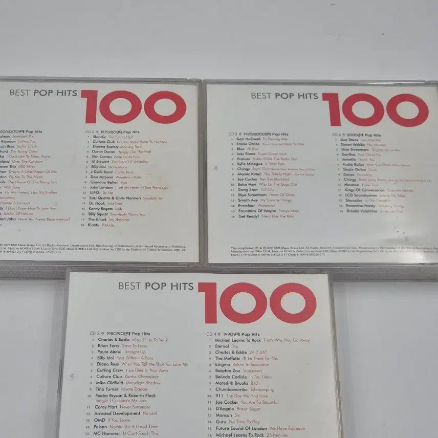 [BUNJANG] EMI Best Pop Hits 100 6CD Set Old Pop Classics Collection / EMI BEST POP HITS 100 베스트 팝 히트 100 6CD 올드팝 명곡