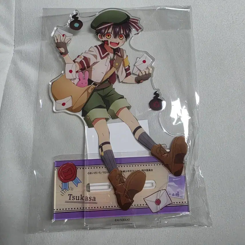 [BUNJANG] Jibaku Shonen Hanako-kun Tsukasa Gold Acrylic Stand &amp; Lucky Draw Can Badge Set (Sealed) / 미개봉!! 지박소년 하나코군 츠카사 아크릴스텐드 입니다! 럭키 캔뱃지 복권 아크릴 스탠드 츠카사 골드