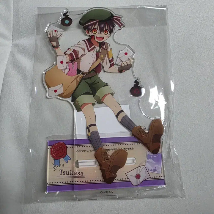 [BUNJANG] Jibaku Shonen Hanako-kun Tsukasa Gold Acrylic Stand &amp; Lucky Draw Can Badge Set (Sealed) / 미개봉!! 지박소년 하나코군 츠카사 아크릴스텐드 입니다! 럭키 캔뱃지 복권 아크릴 스탠드 츠카사 골드