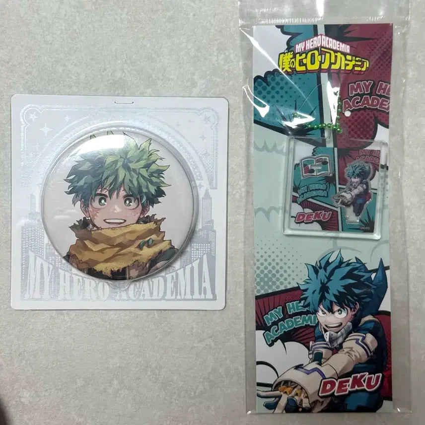 [BUNJANG] My Hero Academia Izuku Midoriya Jump Shop Can Badge, Acrylic Stand, Keyring / 나의 히어로 아카데미아 히로아카 미도리야 점프샵 캔뱃지 아크릴 스탠드 키링