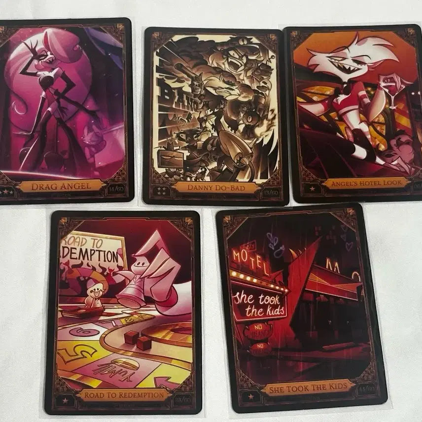 [BUNJANG] Hazbin Hotel Angel Bundle Set Photocards / 일괄) 해즈빈 호텔 엔젤 관련 5장 드랙 엔젤 대니두배드 14 13 06 38 44