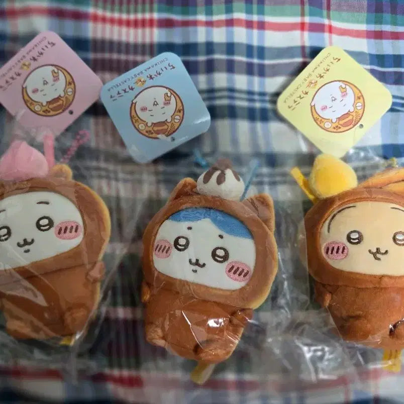 [BUNJANG] Cheekawaii Baby Castella Mascot Set (Hachiware, Usagi) / 치이카와 베이비 카스테라 마스코트 3종 세트로 팔아요