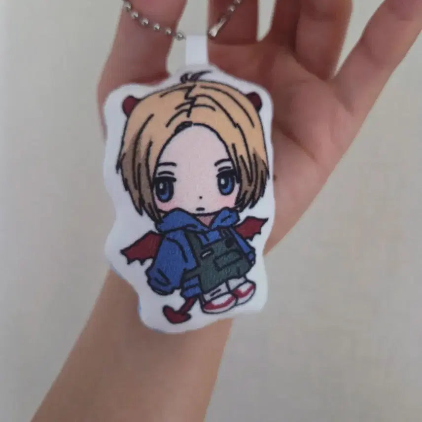 [BUNJANG] Sakamoto Days Asakura Shin Cushion Keychain / 사카모토데이즈 청록님 아사쿠라 신 쿠션 키링
