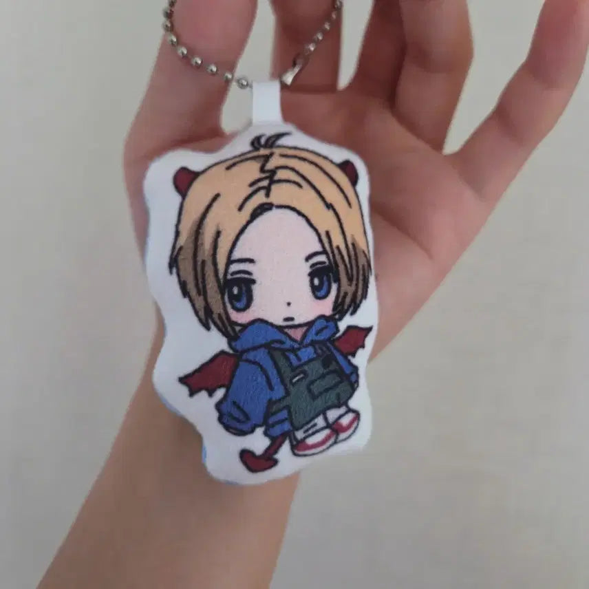 [BUNJANG] Sakamoto Days Asakura Shin Cushion Keychain / 사카모토데이즈 청록님 아사쿠라 신 쿠션 키링