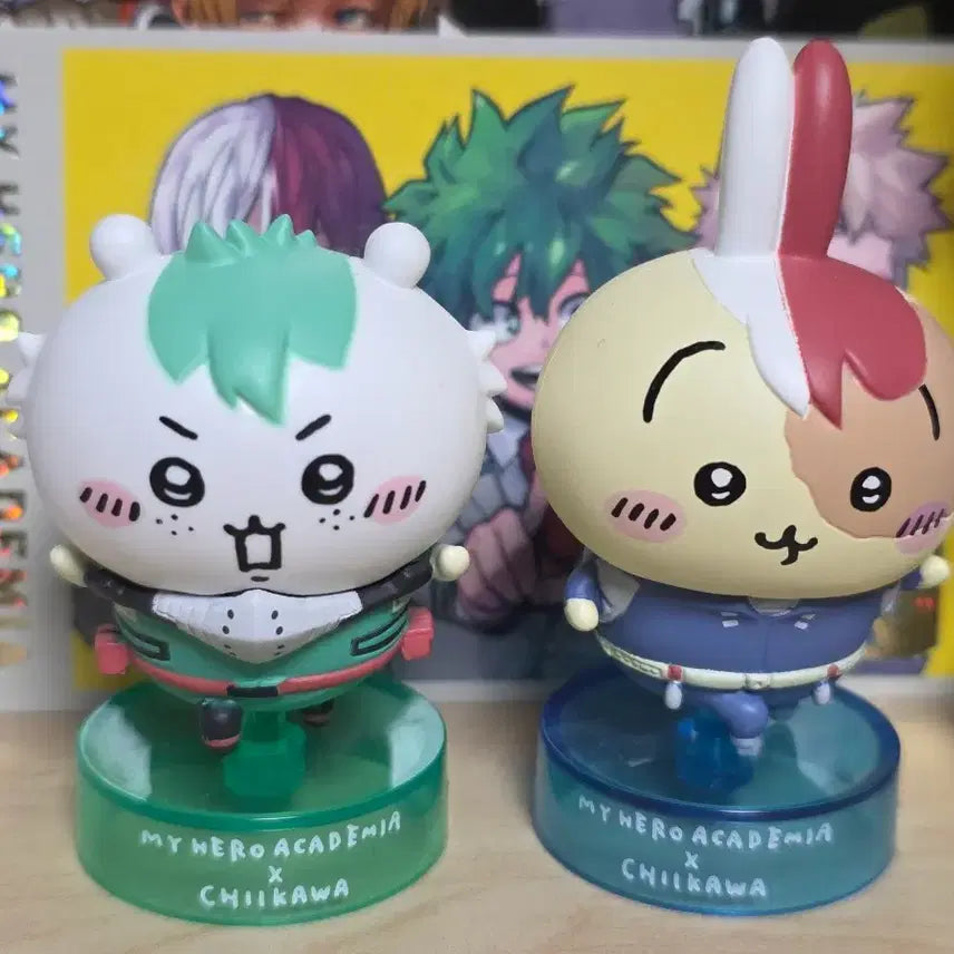[BUNJANG] Chiikawa x My Hero Academia Collaboration Gacha Figures (Midoriya, Todoroki, Usagi) / 치이카와 나히아 콜라보 히로아카 가챠 미도리야 토도로키 우사기