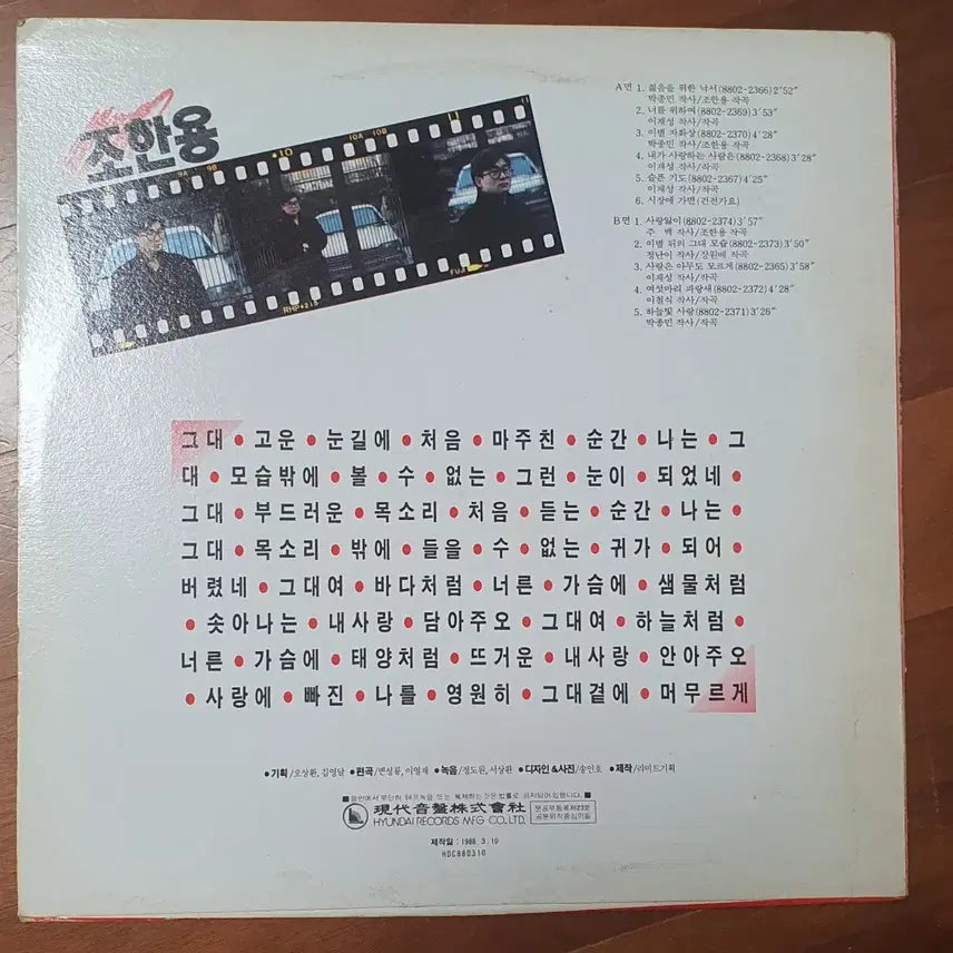 [BUNJANG] Cho Han Yong 1st Album "Graffiti for Youth" LP / 조한용1집lp젊음을위한낙서.nm-
