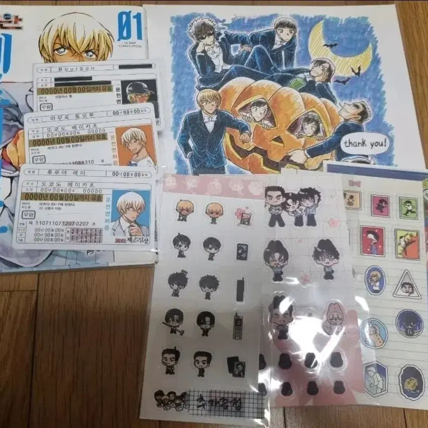 [BUNJANG] Detective Conan Furuya Rei Cohort Matsuda Hagiwara Hirotsu Date Sticker Set / 코난 후루야 동기조 마츠다 하기와라 히로미츠 다테 스티커 제로의 일상 면허