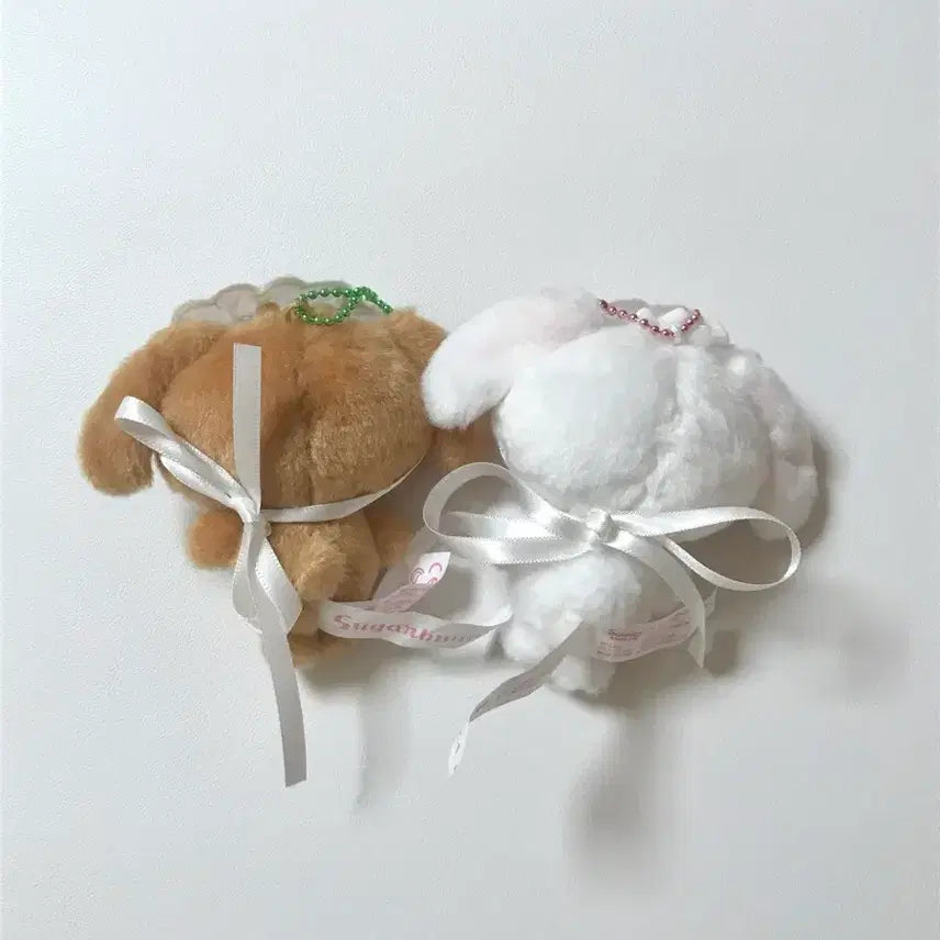 [BUNJANG] Sanrio 2000s Debut Character Heisei Series Sugar Bunnies Mascot Set (Shiro-Usagi &amp; Kuro-Usagi) / (2개 일괄) 산리오 2000년대 데뷔캐릭터 헤이세이 시리즈 슈가바니즈 마스코트 시로우사 쿠로우사
