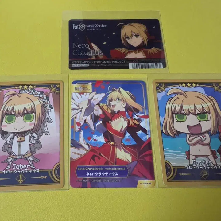 [BUNJANG] Fate Nero Card Paper Goods Set (4 pcs) / 페이트 네로 카드 지류 4장 일괄