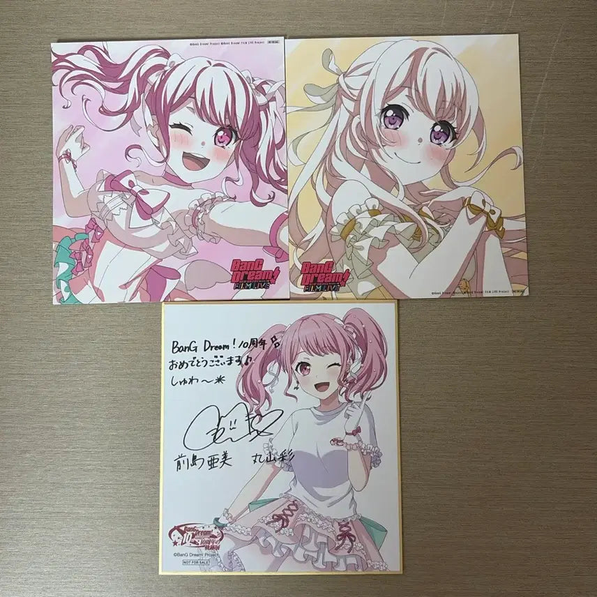[BUNJANG] BanG Dream! Ayaya &amp; Chisato 10th Anniversary Shikishi Board / 뱅드림 반도리 아야 치사토 필름라이브 10주년 색지