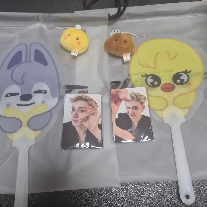 [BUNJANG] Stray Kids SKZOO "The Planets" Concert 8/1 &amp; 8/2 Entrance Gift Photocard Set &amp; Keyring / 스키즈 런잇 콘서트 8/1 8/2 막첫 막막 입장 기프트 포카 세트 양도합니다!