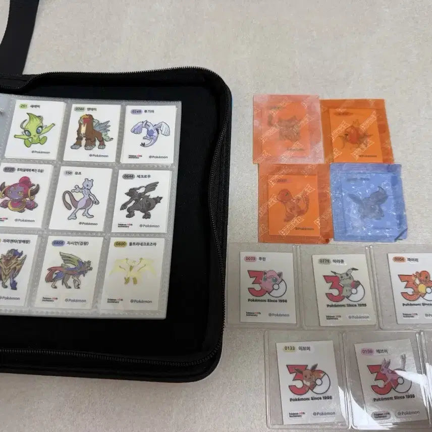 [BUNJANG] Pokemon Bread Stickers (Ttibusil) Bundle - Approx. 220 pcs, 30th Anniversary Artwork, Sealed Stickers, Sticker Case Included / 띠부실 약 220장 ( 30주년 아트워크 , 미개봉 , 띠부실 케이스 포함 )