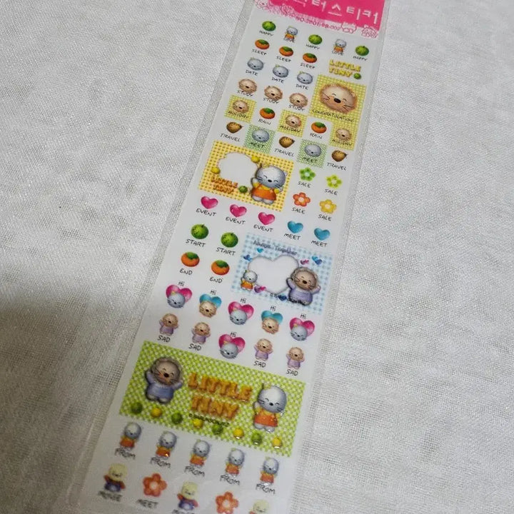 [BUNJANG] Barunson Character Glitter Square Stickers - Candy Cat, Pimpim / 바른손 캐릭터 반짝이 사각 스티커 고전문구 다꾸 캔디캣 핌핌이 빈티지 레트로