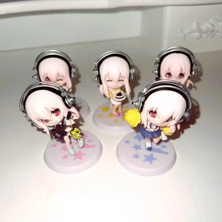 [BUNJANG] Super Sonico Ichiban Kuji Action Figure 5-Piece Set / 슈퍼소니코 이치방쿠지 액션 피규어 5종 세트 미소녀 갸루 방꾸 오타쿠 핑크
