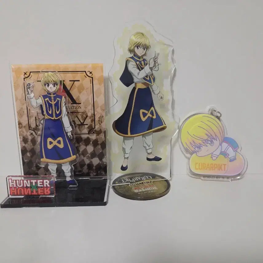 [BUNJANG] Hunter x Hunter Kurapika Bundle Acrylic Stand and Keyring / 헌터헌터 크라피카 굿즈 일괄