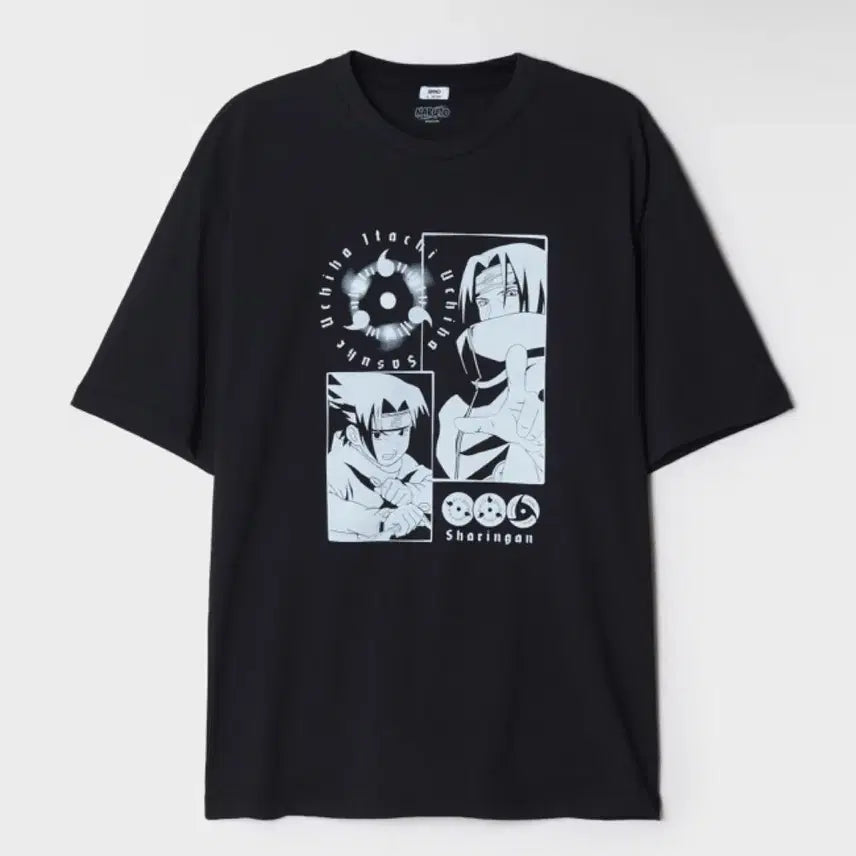 [BUNJANG] SPAO Naruto Sasuke Itachi Graphic T-Shirt / 스파오 나루토 반팔 티셔츠 사스케 이타치