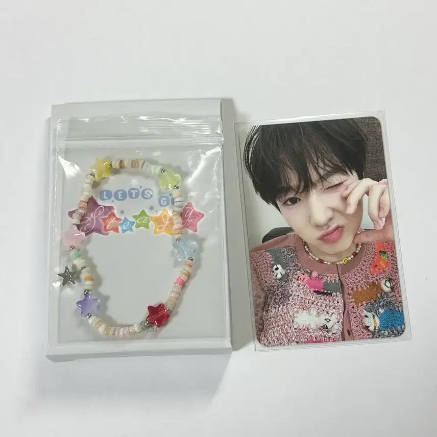 [BUNJANG] NCT WISH STADI Beaded Bracelet Set Sakuya Photocard / 엔시티위시 스테디 비즈팔찌세트 사쿠야 포카포함