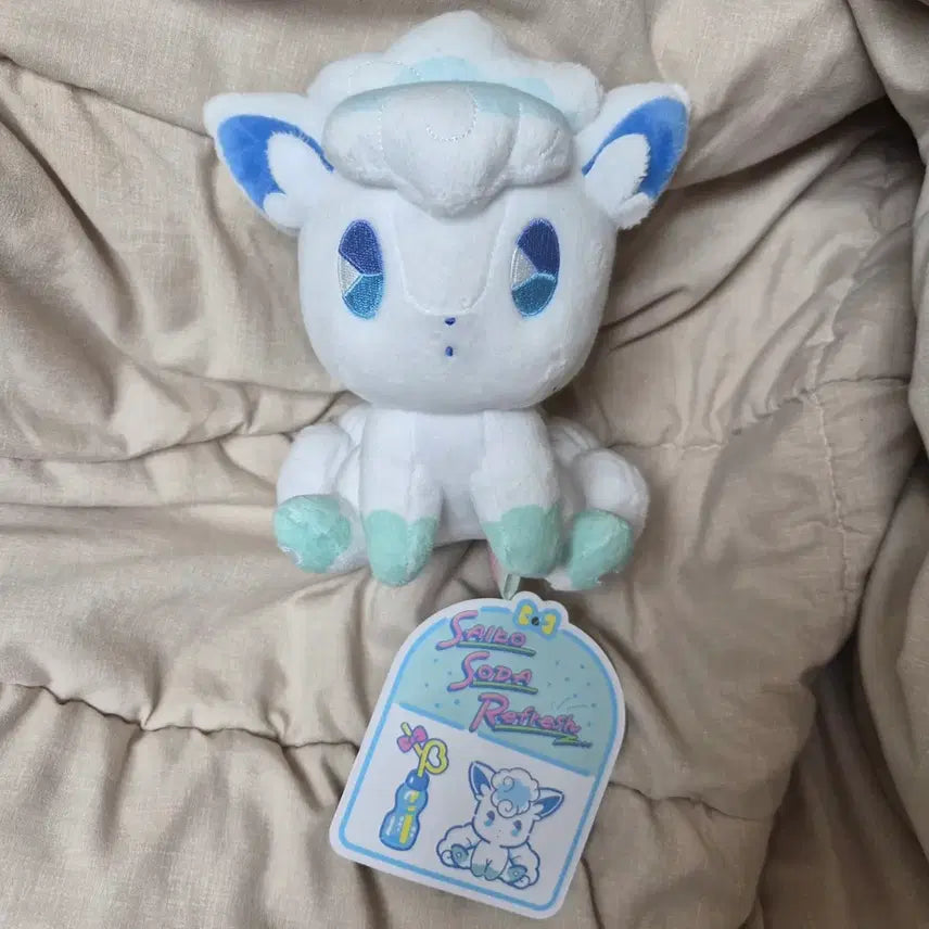 [BUNJANG] Alolan Vulpix Plush Toy - Pokemon Psycho Soda Refresh / ( 알로라 식스테일 판매 ) 포켓몬 사이코 소다 리프레쉬 봉제인형 부산 팝업