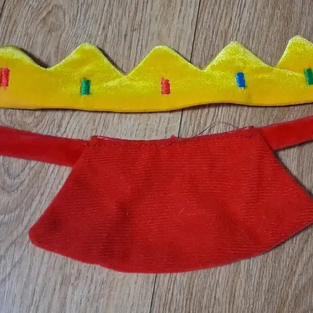 [BUNJANG] 10cm Doll Clothes Warrior Set with Crown, Cape, and Sword / 10cm 인형옷 왕관 망토 용사 세트