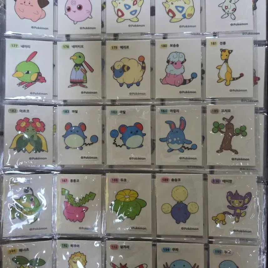 [BUNJANG] Pokemon Seal 2nd Generation Full Set (107 pcs) / 포켓몬씰 2세대 세자리 전종 풀세트 총 107개 판매