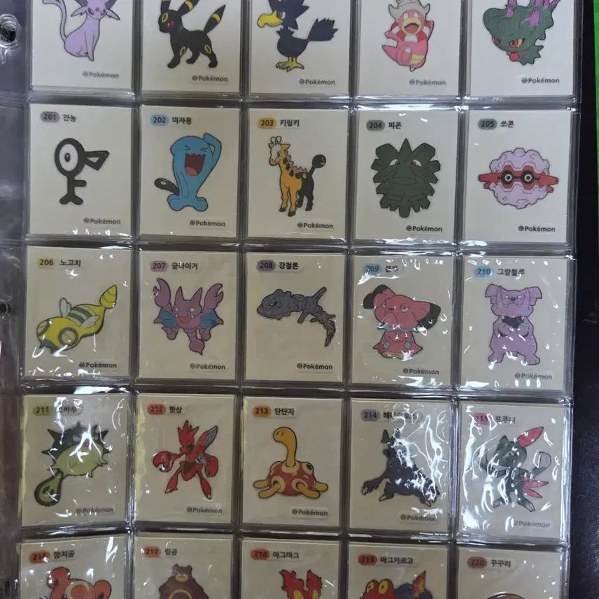 [BUNJANG] Pokemon Seal 2nd Generation Full Set (107 pcs) / 포켓몬씰 2세대 세자리 전종 풀세트 총 107개 판매