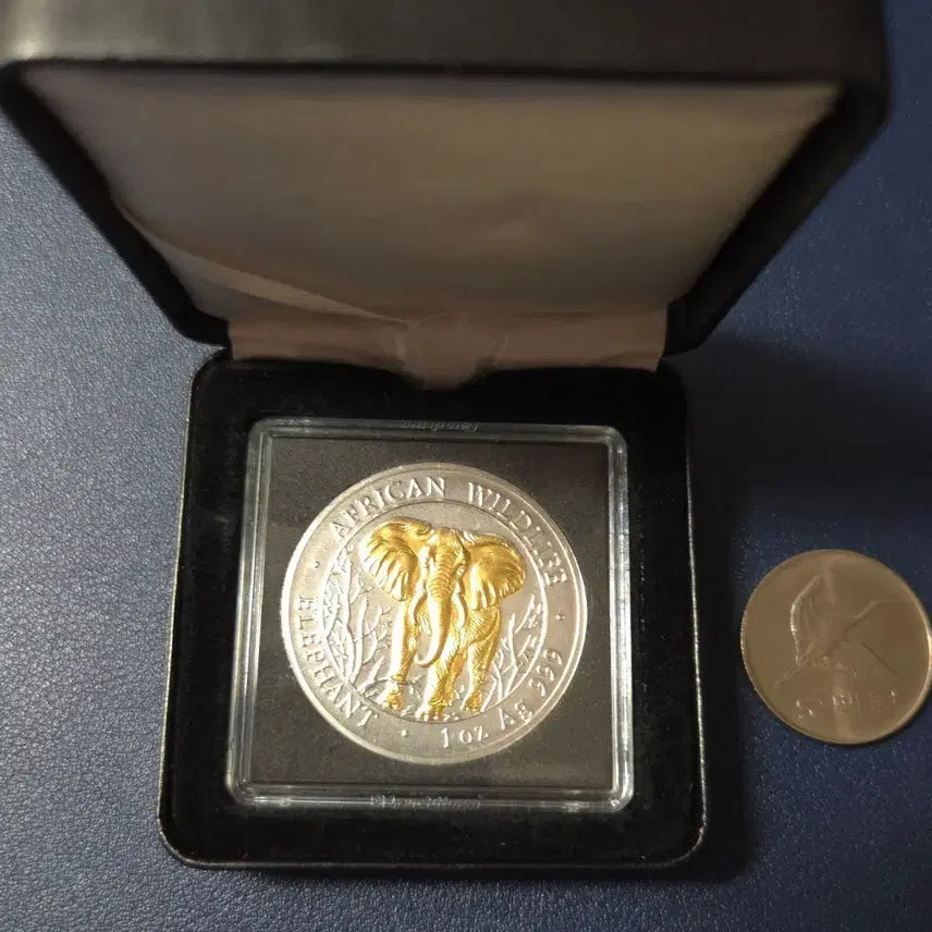 [BUNJANG] 2004 Somalia Gilded 1000 Shilling Silver Coin / 2004년 소말리아 금도금 1000실링 은화 희귀은화수집용