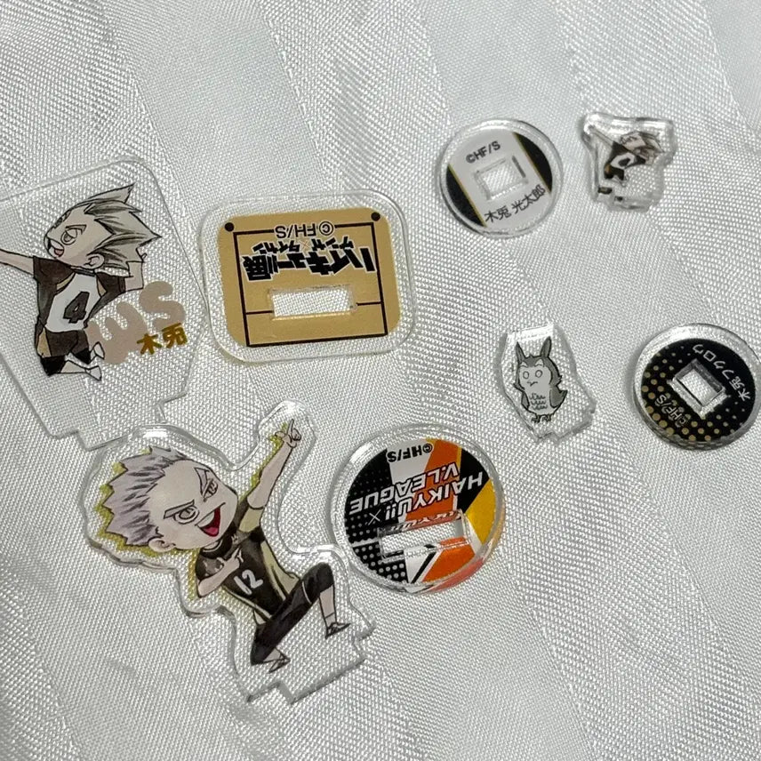 [BUNJANG] Haikyuu Bokuto Mini Acrylic Stand Keychain Bundle Set / (일괄) 하이큐 보쿠토 미니 미니미니 아크릴 스탠드 키링