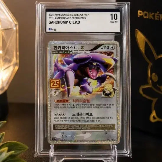 [BUNJANG] Pokemon Garchomp C LV.X 25th Anniversary BRG GEM MT 10 Graded Card / 포켓몬카드 한카리아스25주년 brg10(번호는 다 가렸습니다