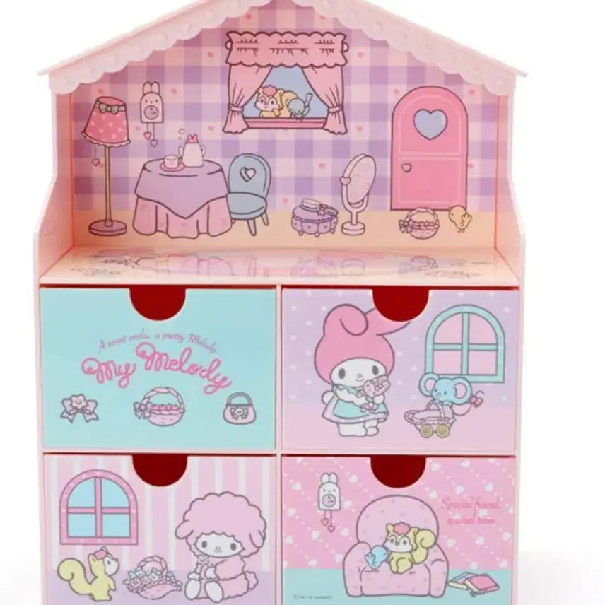 [BUNJANG] Sanrio My Melody House Chest Drawers / 마이멜로디 하우스 체스트 서랍장