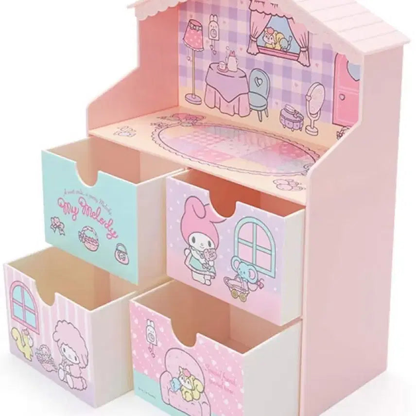 [BUNJANG] Sanrio My Melody House Chest Drawers / 마이멜로디 하우스 체스트 서랍장