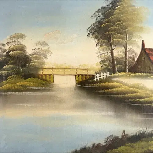 [BUNJANG] Antique French Landscape Oil Painting Framed / 앤틱 프랑스 풍경 유화 액자