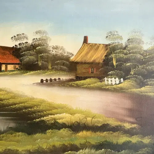 [BUNJANG] Antique French Landscape Oil Painting Framed / 앤틱 프랑스 풍경 유화 액자