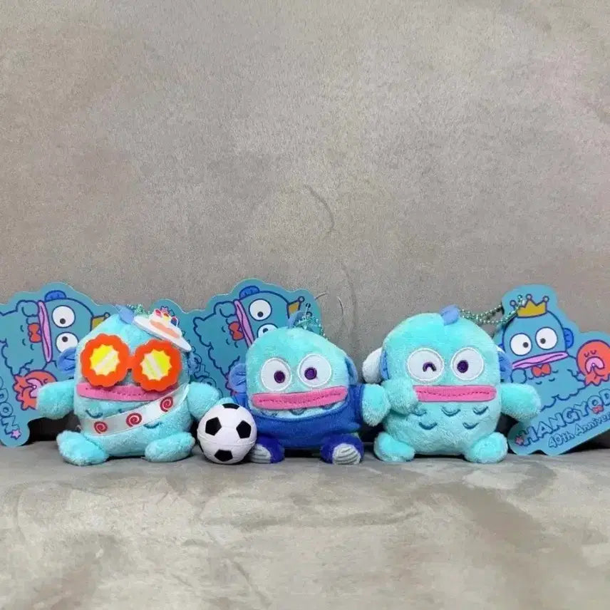 [BUNJANG] Sanrio Hangyodon 40th Anniversary Soccer Angel Keyring Plush / 정품 산리오 한교동 40주년 축하 축구 천사 키링 인형