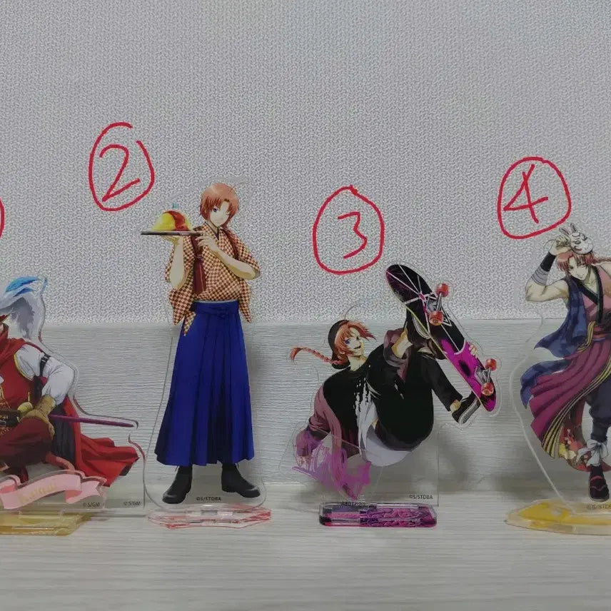 [BUNJANG] Gintama Kamui Acrylic Stand Set of 4 / 은혼 카무이 아크릴 4종 일괄