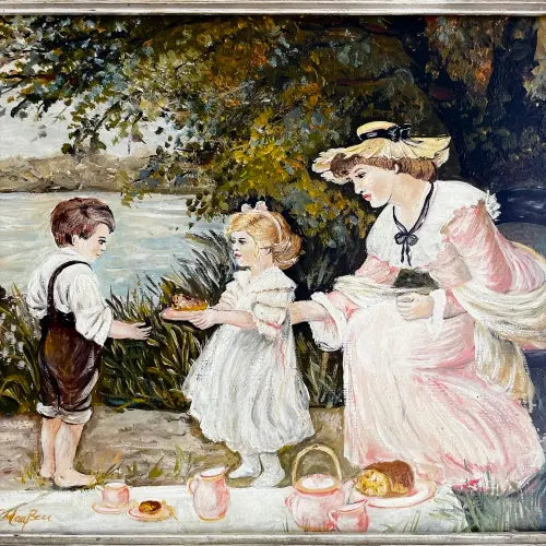 [BUNJANG] Antique English Hand-Painted Frame / 앤틱 영국 핸드페인트 액자
