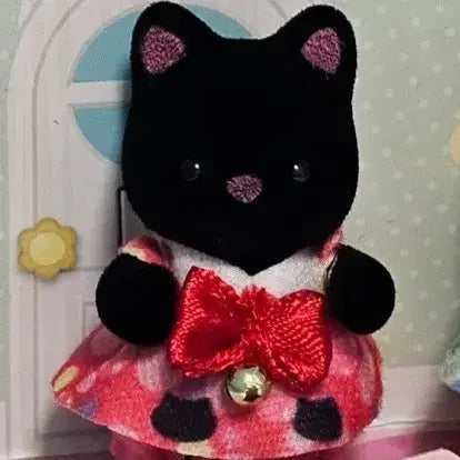 [BUNJANG] Sylvanian Families Midnight Cat Baby Set Split Set / 실바니안 모여라 아기 고양이 미드나잇캣 분철 판매