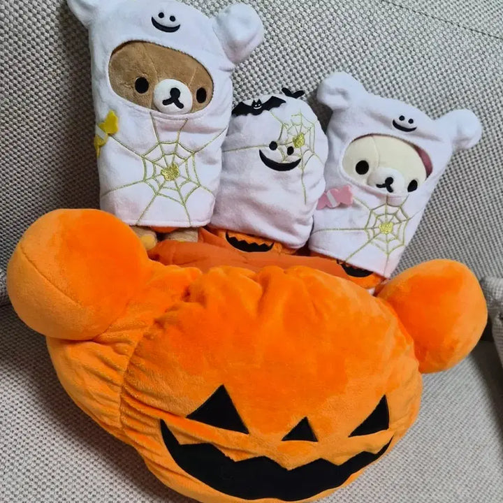 [BUNJANG] Rilakkuma 2013 Limited Edition Halloween Special Pumpkin Doll Set / 초레어/택포] 2013 한정판 리락쿠마 할로윈 스페셜 호박 인형 세트