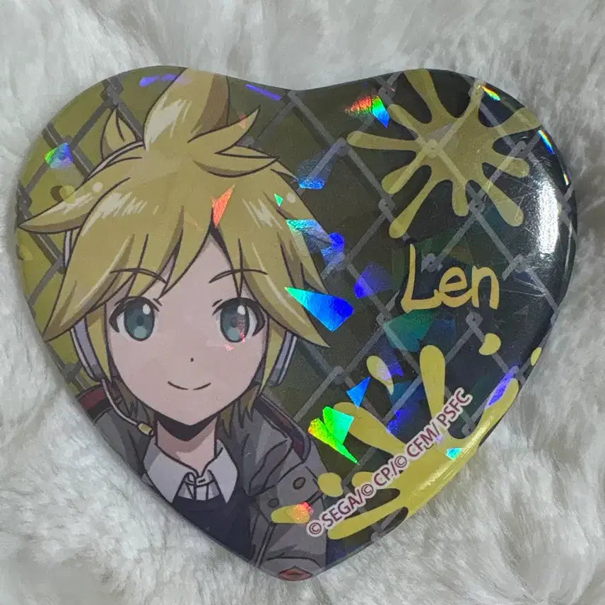 [BUNJANG] Kagamine Len Heart Can Badge / 카가미네 렌 하트 캔뱃지