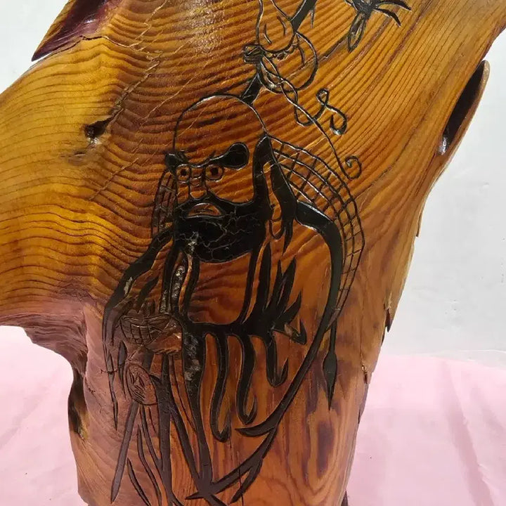 [BUNJANG] Carved Daruma Figure on Pine Root / 달마상.