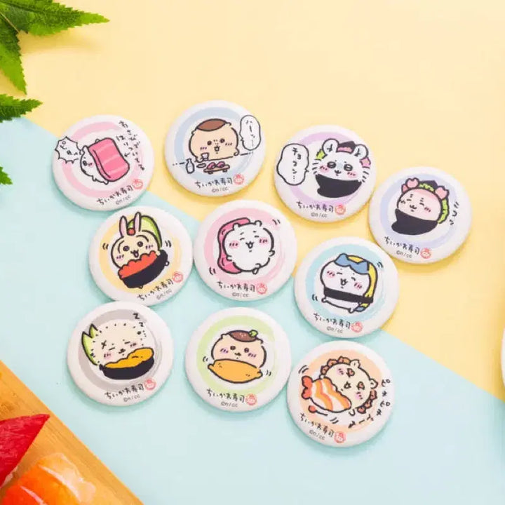 [BUNJANG] Chiikawa Sushi Can Badge Gacha (Racco) / 치이카와 스시 캔뱃지 가챠 (랏코)