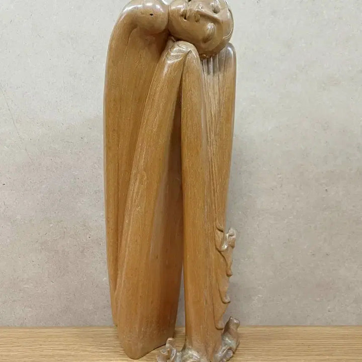 [BUNJANG] Wooden Sculpture of Seated Woman / 여인 좌상 목조각 작품