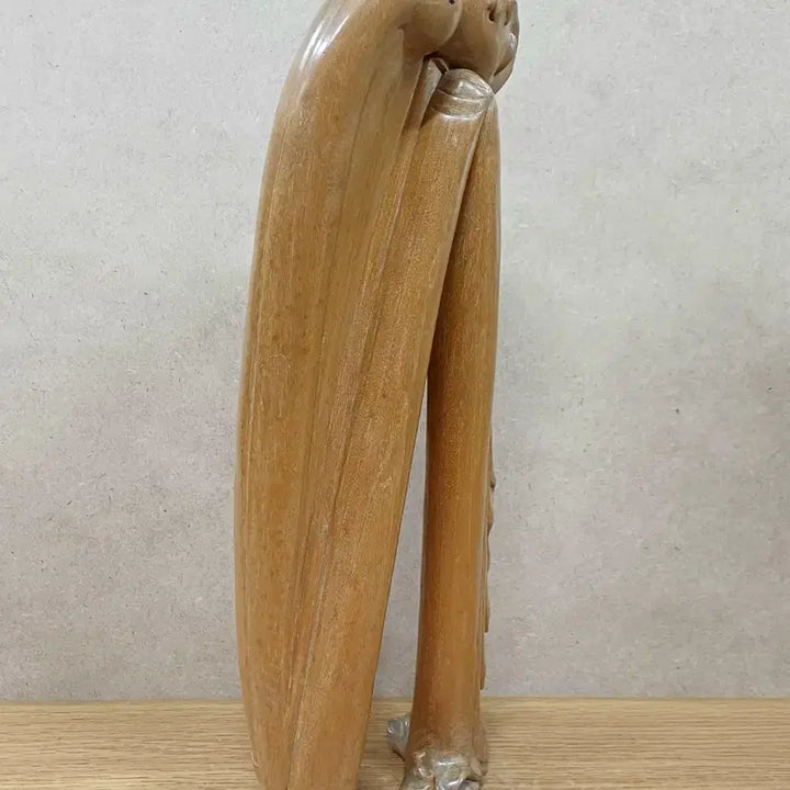 [BUNJANG] Wooden Sculpture of Seated Woman / 여인 좌상 목조각 작품