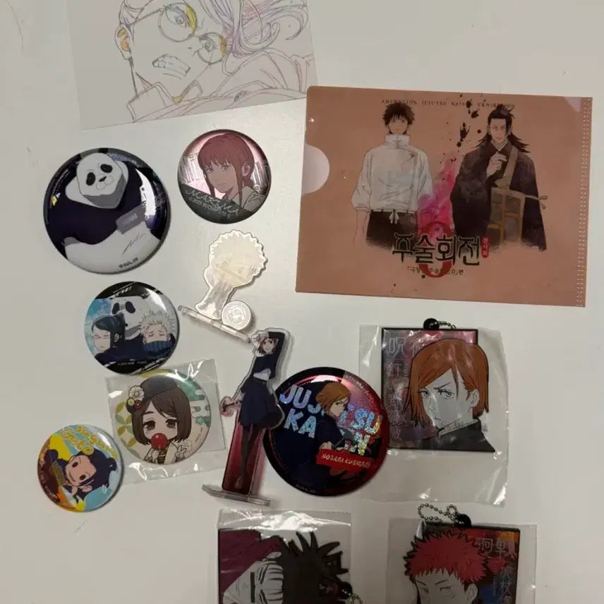 [BUNJANG] Jujutsu Kaisen Goods Bundle Set (Original Art Exhibition Postcards, Can Badges, Acrylics, etc.) / 일괄)주술회전 굿즈 세트(원화전 엽서 캔뱃지 아크릴 등)