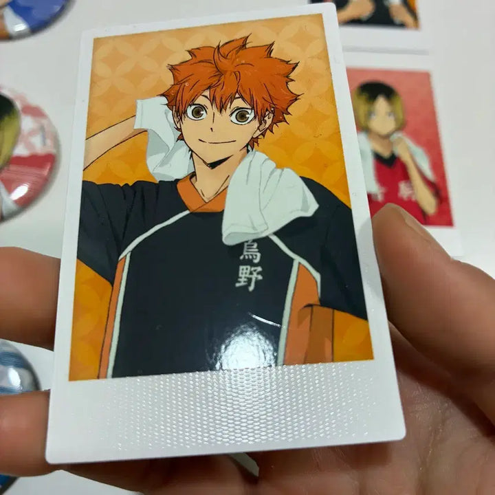 [BUNJANG] Haikyu!! RakuSupa Can Badge &amp; Pashacard Set / 하이큐 라쿠스파 1탄 캔뱃지 파샤