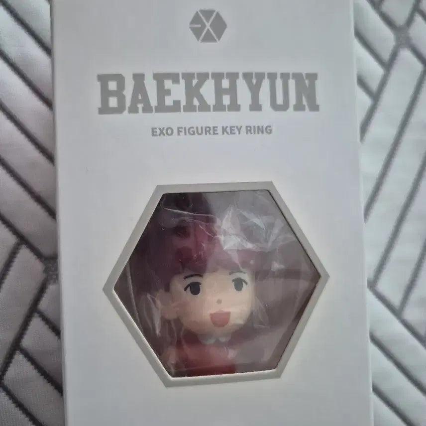 [BUNJANG] EXO Baekhyun Keyring + Badge Set / 엑소 백현 굿즈 키링+뱃지 세트