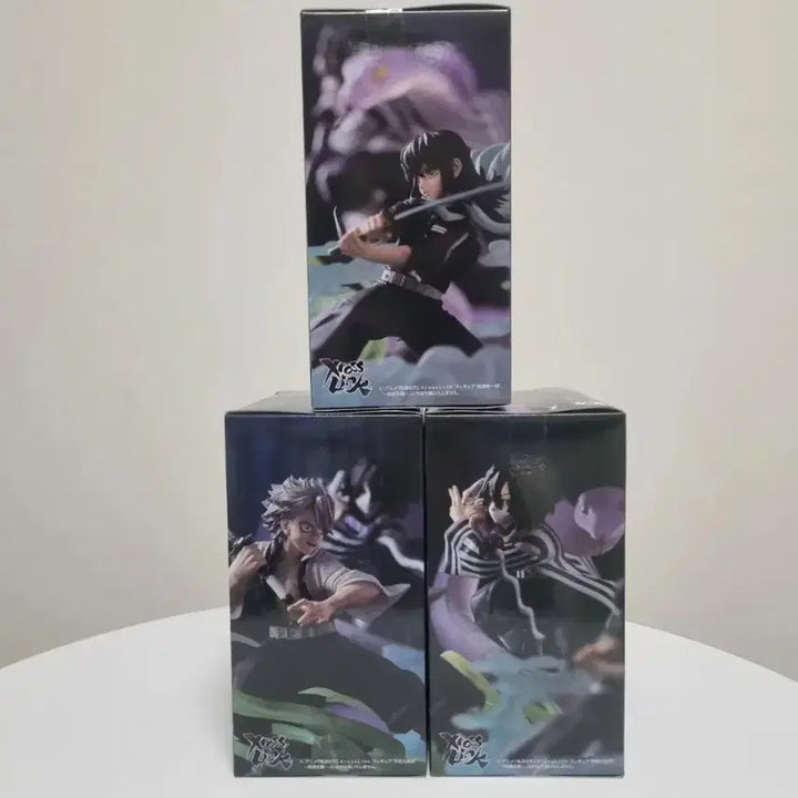 [BUNJANG] Cross Link Demon Slayer: Kimetsu no Yaiba Iguro Obanai, Tokito Muichiro, Shinazugawa Sanemi Bundle Set (Sealed Figures) / 미개봉 일괄 크로스링크 귀멸의 칼날 귀칼 오바나이 무이치로 사나미 피규어