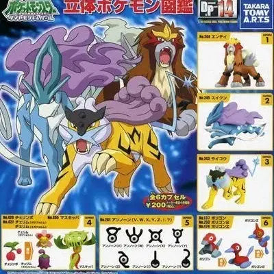 [BUNJANG] Takara Tomy 3D Pokemon Encyclopedia DP14 Raikou Figure / 포켓몬스터 입체 포켓몬 도감 라이코