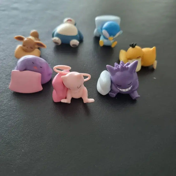 [BUNJANG] Pokemon Sleeping Figures Set (7 Types, Mew Included) / 포켓몬스터 잠자는 피규어 세트 7종 뮤 포함
